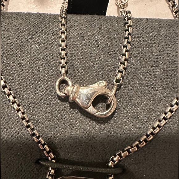 Vintage David Yurman Diamond & Silver Chiclet Triple Drop Pendant - Picture 8 of 11